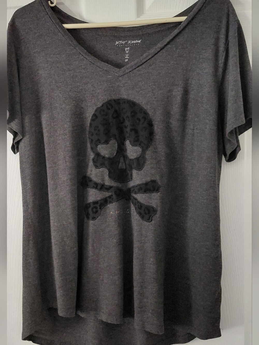 Betsey Johnson Performance Black Skull Top